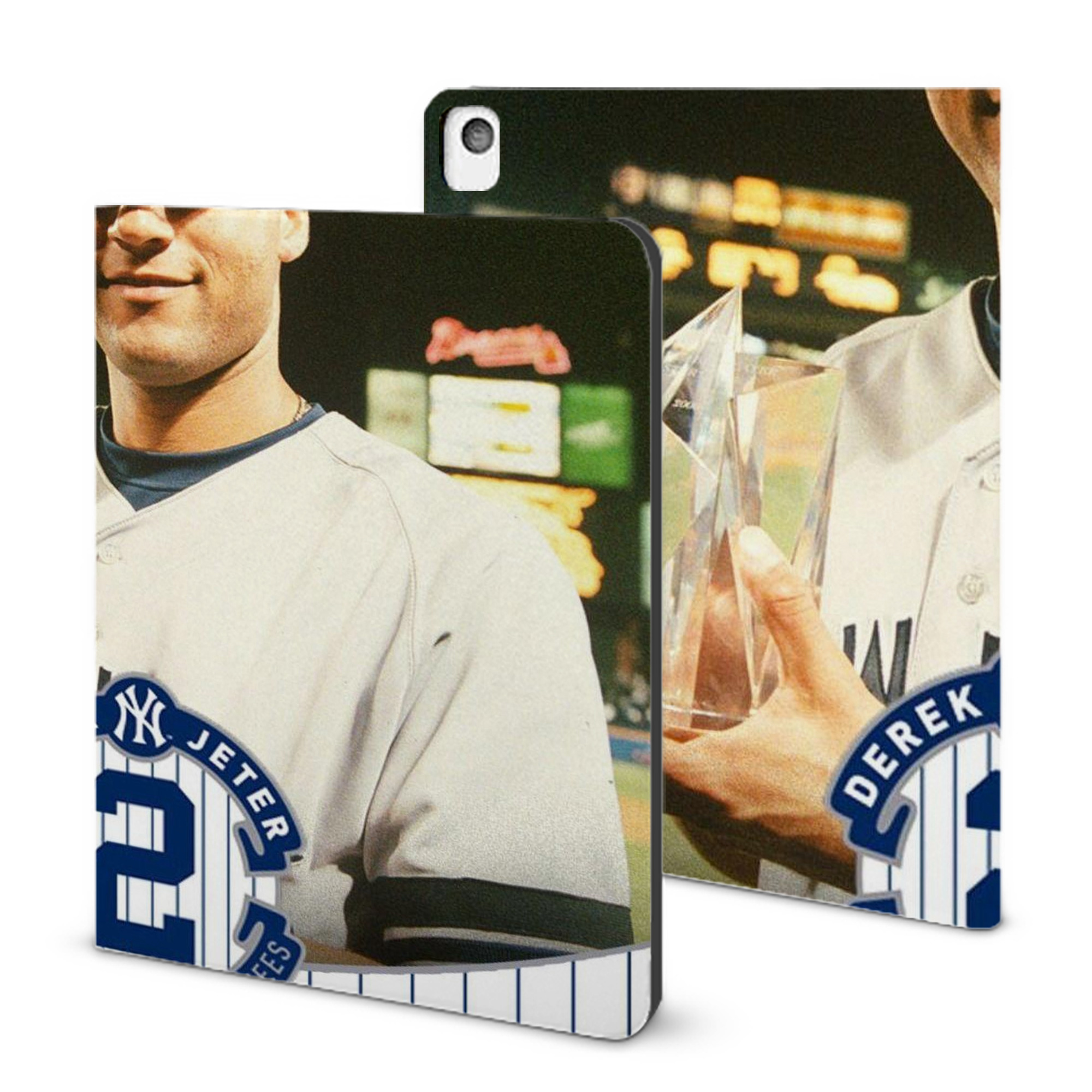 Derek Jeter 93 IPad Book-Style Case With Pencil Slot – Slim PU & TPU Cover – Full Protection, Precise Fit, Water & Scratch Resistant